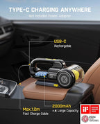 Fanttik Fold V10 APEX Pivot Cordless Car Vacuum, 17000Pa Handheld Vacuum Suction Power, Smart LED Display, Portable for Car Home Pet (Deluxe with Flexible Hose&Pet Brush)