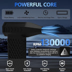 Ultra Powerful Compressed Air Duster - Electric Blower with 3-Speed Wind, Fast Charging, 130000RPM Motor - Ideal for Computers, Keyboards, Cars, and Home Cleaning