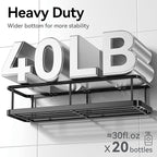 YASONIC Shower Caddy Adhesive, Rustproof Shower Shelves for Inside shower, No Drilling Bathroom Organizers and Storage, 6 Pack Large Capacity Bathroom Caddy for Kitchen & Home Decor-XXL Size