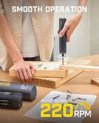 Fanttik S1 Pro Electric Screwdriver, Power Screwdriver with16 S2 Steel Bits, 3 Torque Settings, Max 6 N.m, 2000mAh Battery, LED Light & 1/4''Hex, Ideal Tool for Furniture & Gaming PC