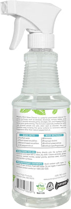 Mighty Mint Glass Cleaner, Ammonia-Free, Streak-Free Spray for Windows, Screens, Stovetop, Bathroom, Natural Peppermint Scent, 16oz