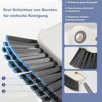 Shower Squeegee & Cleaning Brush Sets,All Purpose Squeegee for Shower Door, Mirror, Glass,Window Cleaner Tool,Streak Free Shower Squeegee,(11'’ Wide 360° Rotating Squeegee + 5'' Brush)
