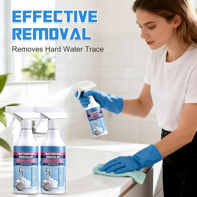 ZenyCblu Bathroom Descaler Foam Cleaner, 2025 New Bathroom Descaler, Bathtub Cleaner,Stubborn Stains Cleaner,All Purpose Bathroom Cleaner Foam Spray for Home Kitchen(2pcs)