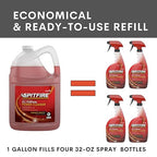 Spitfire CBD540045 Professional All Purpose Liquid Power Cleaner, Heavy Duty Degreaser Removes Resin, Paint, Oil, Ink, Gum, Pine Scent, Ready-to-Use Refill, 1-Gallon