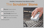 Better Grillin Scrubbin Stone Grill Cleaner Handle-Protect Hands & Nails When Scouring Grill/Griddle with Scrubbin Stone