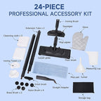 Steam Cleaner with 24-Piece Attachments, Multipurpose Steamer Mop for Home, Floor, Car, Grout, Tile, Furniture, Carpet, Couch, Window, Wall, Upholstery, Oven Grease, Canister, 1.5L Tank