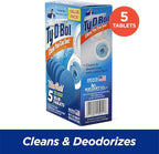 Ty-D-Bol Blue Tablets Value 5 Pack, Cleans and Deodorizer Toilets for a Fresh Smelling Bathroom
