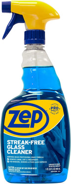 Zep Streak-Free Glass Cleaner - 32 Oz (Case of 12) ZU112032- Professional Grade Formula that Cleans Dirt, Fingerprints, Grime, Smoke Haze, and Toothpaste on Windows, Mirrors, and Other Glass Surfaces