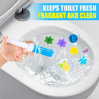4 Pack Toilet Gel Stamp, 48 Stamps 4 Kinds Of Scent Toilet Bowl Cleaner Gel, Long-Lasting Flowers Shaped Bathroom Freshener, Keeps Toilet Fresh Fragrant and Clean