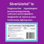SilverWorks! Deodorizer Laundry Odor Eliminator For Clothes - Natural Silver Ion Infused Washer Sheets - Laundry Deodorizer Odor Eliminator - Lasting Laundry Odor Remover Dryer Deodorizer –24 Loads