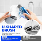 6 PACK Holikme 4 in 1 Cup Lid Cleaning Brush Set with 3 Straws, Multifunctional Bottle Brush, Silicone Cup Lid Gap Cleaner, Durable Bristle Crevice Cleaning Brush,Flat End Brushes,Navy & Black & Olive
