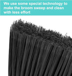 KeFanta Broom for Sweeping Indoor,55" Long Handle House Broom,Soft Bristle Angle Brooms for Floor Cleaning, Kitchen, Garage, Hardwood, Lobby,Patio and Garden