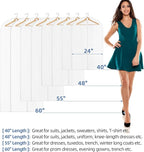 48" All Clear Garment Bags for Hanging Clothes, 12 Packs Suit Bags for Closet Storage, Plastic Waterproof Suit Cover Bags with Zipper for Coats, Jackets, Shirts (Set of 12)