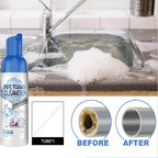 Japanese Drain Foam Cleaner, Japanese Toilet Cleaning Foam Drain Cleaner, Powerful Sink and Drain Cleaner, Drain Cleaner Hair Clog Remover Foam for Kitchen Drain, Sinks (2)