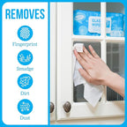 Air Jungles Glass and Window Cleaner Wipes 70 Count (Pack of 3), Extra Large 8" x 10" Size Multi-Surface Glass Cleaning Wipes for Car Windshield, Headlight, Mirror, Tile, and Household Appliance