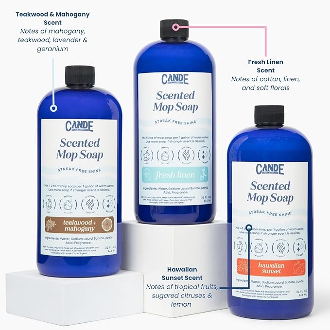CANDE Mop Soap - Highly Scented Mop Soap, Luxury Floor Cleaner, Premium Fragranced Floor, Streak-Free Shine, 32 oz (It's the Season)