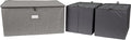 Covermates Keepsakes - Adjustable Zip-Top Storage Box - Configurable FlexGrid Compartments - Heavy Duty Polyester- Reinforced Handles - Stackable Design - Indoor Storage, Grey Heather