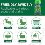 Drain Clog Remover Powder - Fast Acting Formula for All Drains, Kitchen, Bathroom, Sink & Shower - 100% Effective to Eliminate Hair, Grease, and Blockages - [1Pack ]