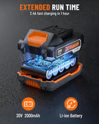 TITANCE X6 20V Brushless Drill Driver Kit, 1/2'' Cordless impact Drill, 575 IN-LBS, 36000 BPM, 3-IN-1 Mode, 2-Speed, Metal Chuck, 2.0Ah Battery, Driver Kit for DIY Project & Home Use