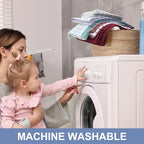 Homaxy Premium Cotton Kitchen Towels 16"x 28", Large Natural Ring Spun 390 GSM Dish Towels, Super Absorbent Terry Kitchen Hand Towels, Soft Tea Towel with Hanging Loop, Navy Blue Check Design, 8 Pack