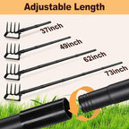 Garden Hoe Weeding Tool, Heavy Duty 73" Long Handle Stirrup Hoe Cultivator, 2 in 1 Action Scuffle Hula Push Pull Hoe Manual Weeder for Gardening Landscaping Loosening Soil Removing Grass