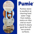 PUMIE Extra Large Pumice Scouring Stick, 2x Larger Than Regular Stick, Heavy Duty Pumice Cleaning Stone for Tough Kitchen Stains, Toilet Bowls & Rings, Extra Large Pumice Cleaning Bar for Rust & Paint