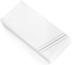 50 Pack Linen Feel Guest Paper Hand Towels | Disposable Super Absorbent Airlaid Paper Towels For Bathroom, Party, Weddings, Or Events | 12 x 17 Inches 1/6 Folded Decorative Design