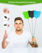 Wapodeai 3 pcs Fly Swatter, Fly Swatters Plastic Telescopic, Large Bug Swatter That Work for Indoor and Outdoor. (Black Blue Green)