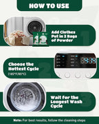 SEMECH by Seedshub Pet Hair Dissolver for Washing Machine-6 Sachets, 96.7% Hair Dissolution, Dog & Cat Hair Remover, Removes Odors & Residue, HE Compatible for Front & Top Load Washers, Septic Safe
