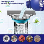 Pipe Gel, Pipe Drain Cleaner 10.6OZ, Professional Drain Opener for Kitchen Sink, Pipe Dredging Cleaner for Kitchen Sinks, Shower Drains, Tubs
