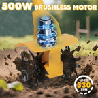 Cordless Tiller Cultivator for DeWalt 20V Battery, 330RPM Garden Cultivator,7.87" Tilling Width and 6.3" Depth Portable Rotary Tiller