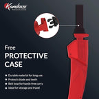 EZ Kut Kamikaze Saw Curved Blade with Scabbard - 19.3 Inch Heavy Duty Pruning - Carbon Hardened Steel Japanese Technology- Best Pruning Saw for Tree Trimming