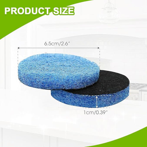12pcs Microfibre Pads Power Scrubber Pads Set Electric Scrubber Replacement Scouring Pads fit for Dremel Versa Scouring Pads,Blue