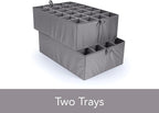 Covermates Keepsakes - Adjustable Zip-Top Storage Box - Configurable FlexGrid Compartments - Heavy Duty Polyester- Reinforced Handles - Stackable Design - Indoor Storage, Grey Heather