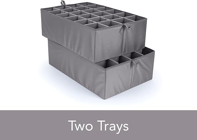 Covermates Keepsakes - Adjustable Zip-Top Storage Box - Configurable FlexGrid Compartments - Heavy Duty Polyester- Reinforced Handles - Stackable Design - Indoor Storage, Red Heather