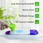 Power Mop Refillable Bottle for Swiffer PowerMop, Empty Reusable Bottle for Power Mop, 26 FL OZ Leak-Proof HDPE Solution Container with 5 Silicone Gaskets & Folding Funnel