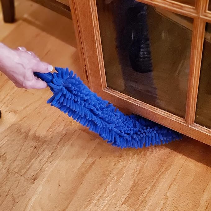 Spider Web Brush with Pole | Chenille Extension Duster, Aluminum Extension Rod | Extend 18-20 feet Cleaning High Ceilings, Cathedral Ceilings, Ceiling Fans