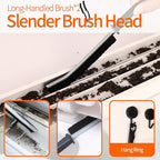Window Sill Cleaner Tool - 11 Pcs Magic Door Window Track Cleaner Tools Set, Groove Crevice Cleaning Brush for Sliding Door, Shutter, Sill, Tile Lines, Car Vents, Keyboard