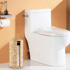 Wicker Toilet Paper Storage Stand with Lid, Toilet Paper Holder for Up to 3 Mega Rolls, Water Hyacinth Toilet Paper Basket Bathroom Accessories Organizer