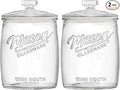 2 Pack Cookie Jar, 1 Gallon Glass Jar with Airtight Lids - Large Wide Mouth Mason Jar for Kitchen Pantry& Laundry Room, Glass Apothecary Canisters Sets for Candy, Flour, Rice, Coffee, Display
