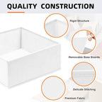 【FAMILY PACK】Drawer Organizer Clothes, 20 Pack Dresser Organizer Bins for Baby Clothes - Underwear Bra Sock Organizer - Fabric Closet Organization and Storage Dividers for Nursery Bedroom Dorm