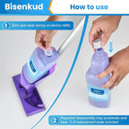 Refillable Bottle for Swiffer® Wet Jet™ Mop - 1250ml /42.3 FL OZ - Leak-Proof HDPE Solution Bottle, Empty，Not for Power mop