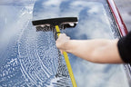 FURemover Original Pet Hair Rubber Broom with Squeegee, with 58" Telescopic Handle for Carpet, Tile and Hardwood