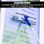 6pcs Microfiber Window Cleaning Refill, 35cm/14in Reusable & Washable Squeegee Cloth Sleeve Compatible with MR.SIGA Window Glass Cleaning Tools Home and Office