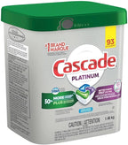 Cascade Platinum ActionPacs Dishwasher Detergent with Dawn, Fresh Scent - 92 Count with 10pct bonus 102 packs