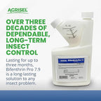 Bifenthrin Pro 7.9, Insect Control, Safe for Plants & Crops, Insecticide, Effective Against 125+ Insects, Includes 3-Pack of Agrisel Protective Gloves, 16 Ounces