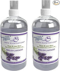 Linen Scentsations Fabric and Linen Spray 2 Pack, English Lavender,16oz x2 (32oz Total) - Odor Eliminator & Freshener for Bedding, Clothes, Room & Pillow