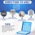 Dishwasher Cleaner＆Deodorizer Tablets, 24 Pack Deep Cleaning Descaler for Dishwasher, Natural Odor, Limescale, Grease, Smell Remover