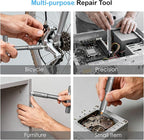 42 in 1 Magnetic Screwdriver Set, Portable Multi Bit Compact Ratchet Precision Screwdriver Set Mini Repair Tool Kit for Diy, Laptop Computer, Bicycles, Furniture, Eyeglass and More (Grey)