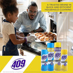 Formula 409 Heavy Duty Spray-On Oven Cleaner, Lemon Scent - Grill and Stove Top Cleaner Cuts Through Grease & Grime on Contact, A Powerful Clean You Can Trust, 14.5 Oz - 6 Pack